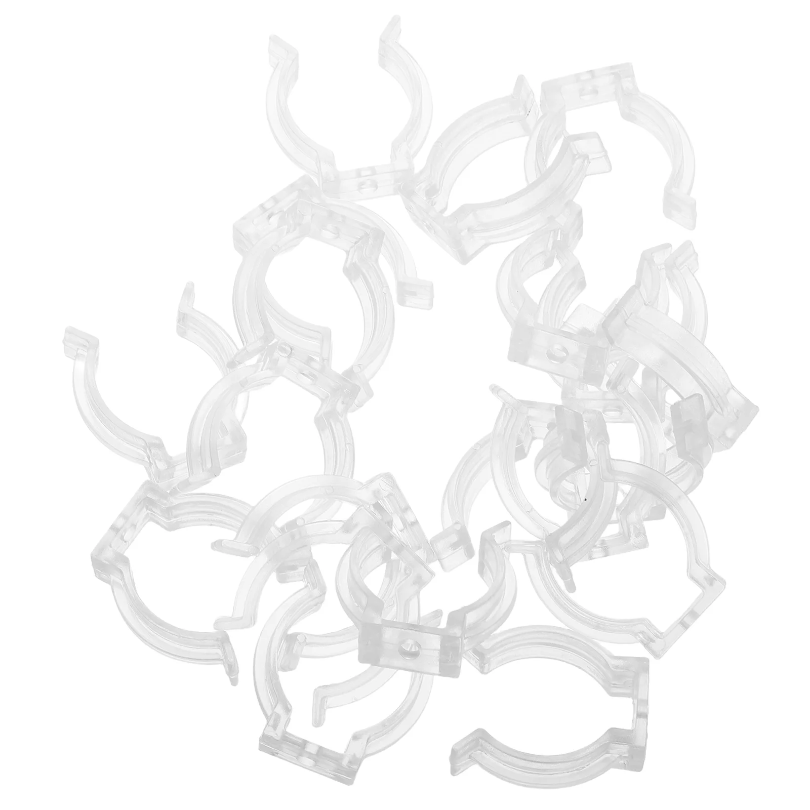 

20 Pcs Fluorescent Lamp Clamp LED Light Tube Clamps Bulb Lights Basket Plastic Fixing Clip Clips for Rope Neon