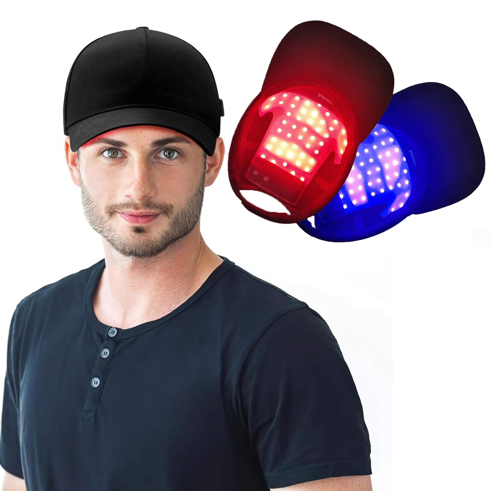 LASEPREHT Hair Growth Cap Red Light Therapy LED Physiotherapy Hair Fast Growth 650nm Red Blue Light LED  Laser Therapy Devices