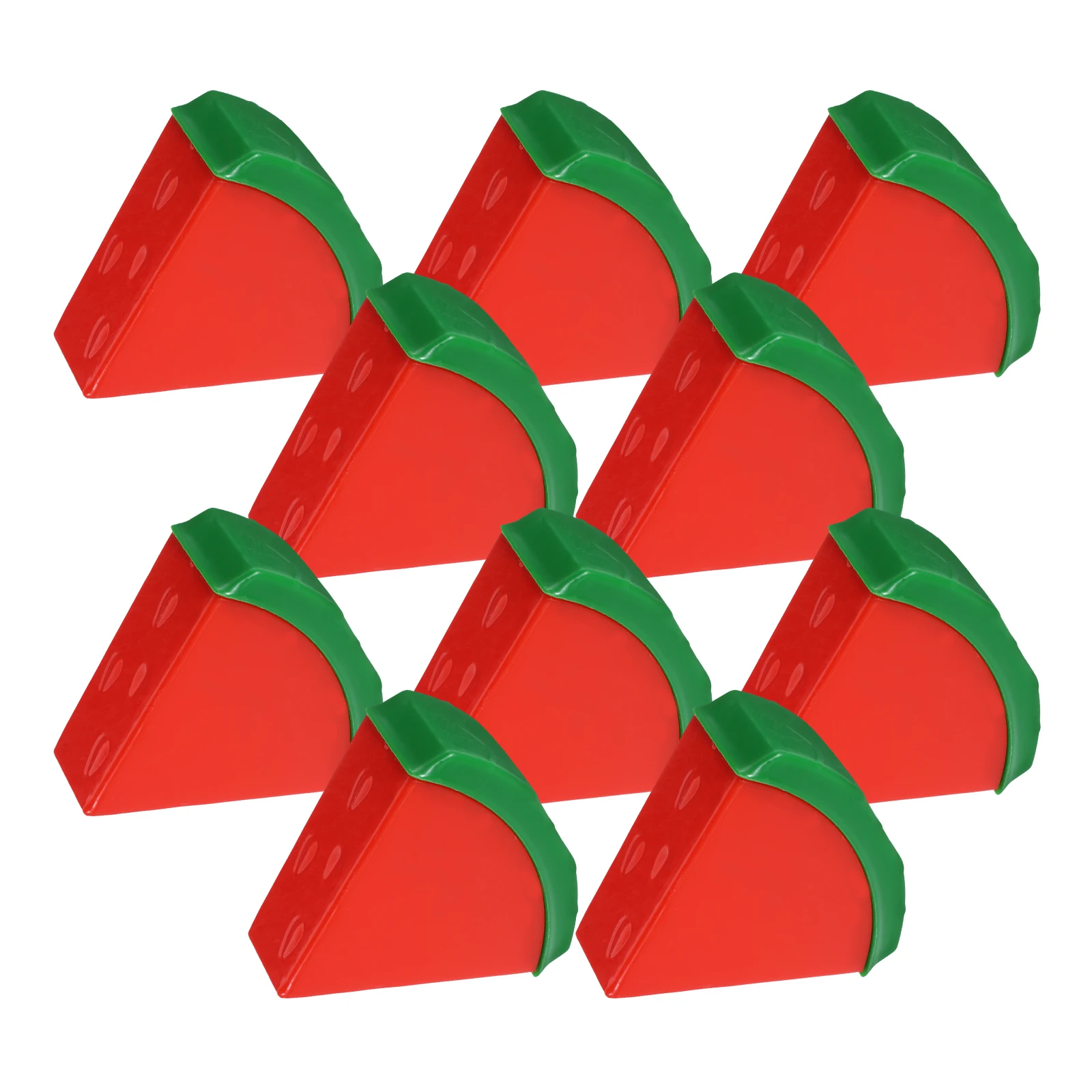 

10pcs Watermelon Shaped Boxes Red Scratch Resistant Ideal Parties Weddings Favors Treat Containers Small Jewelry Cases Plastic