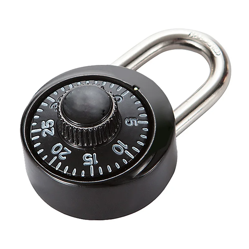 Safe Fixed Number Locks Turntable Gym Cabinet Wardrobe Student Door Lock Letter Digital Rotating Password Steel Round Padlock