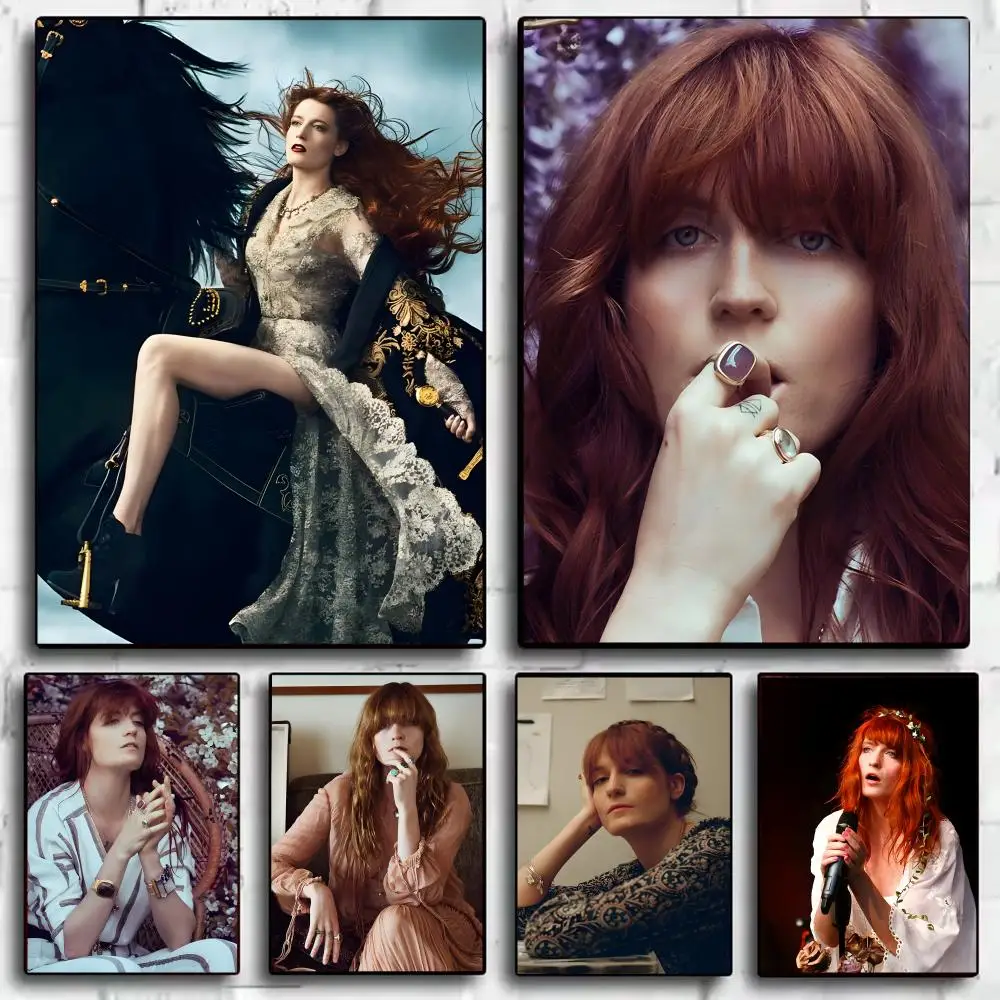 British Art Rock Icon Florence + the Machine Poster Room Wall Art Decor Waterproof Stickers For Home Bar Bedroom Decoration