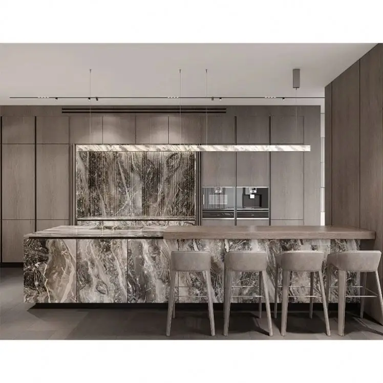 Easy Designs Polymer Kitchen Cabinet Doors and Drawer Fronts With Hidden Kitchen Cabinet Handle Modern Grooved Kitchen Cabinet