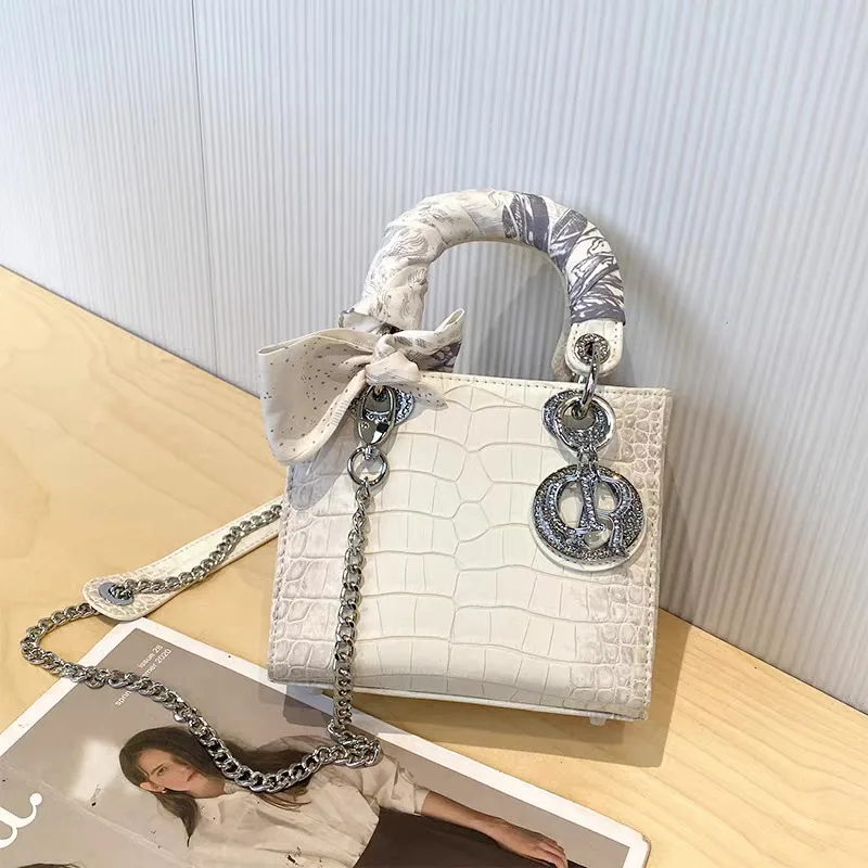 

Популярная женская сумка Daifei с градиентным крокодиловым узором, сумка через плечо на одно плечо