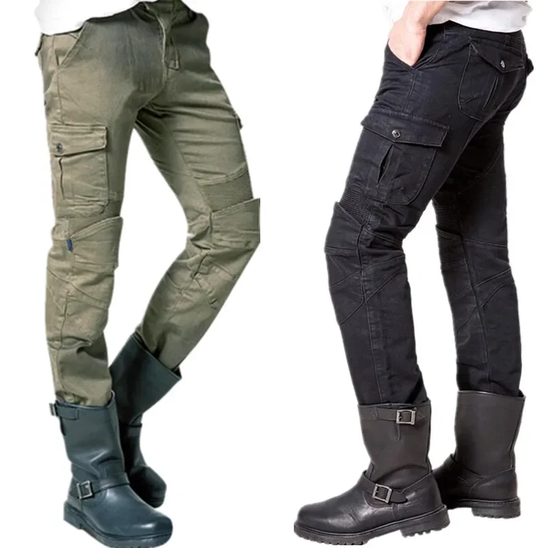 

uglybros Casual Comfortable Motorcycles Jeans Outdoor Riding Motorbike Protective Pants Black Army Green Couple Moto Trousers