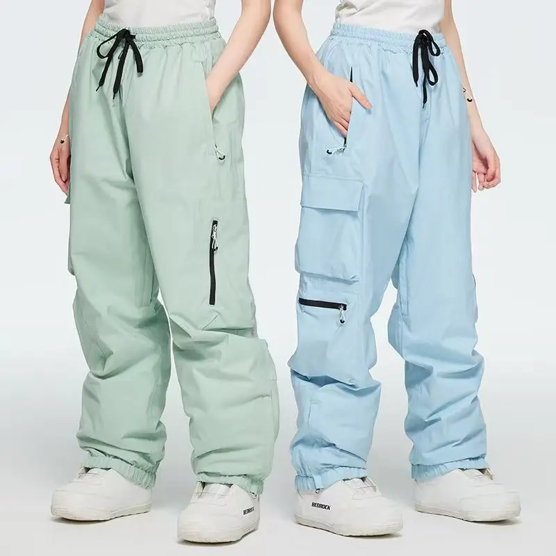 

Over Size Ski Pants for Men And Women Winter Outdoor Windproof Waterproof Warm Protective Waist Single Board Double Board New