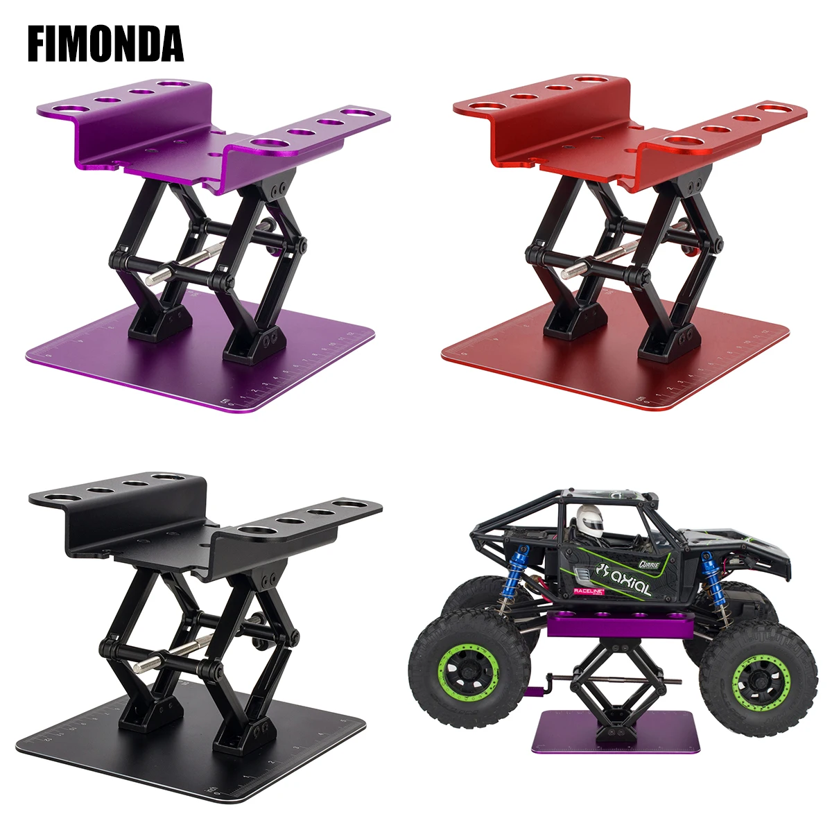 

Рабочая подставка для радиоуправляемого автомобиля, станция для ремонта с регулируемой высотой, сборная платформа для масштаба 1/10 1/12, TRX4 Redcat, осевой Arrma Kraton Slash