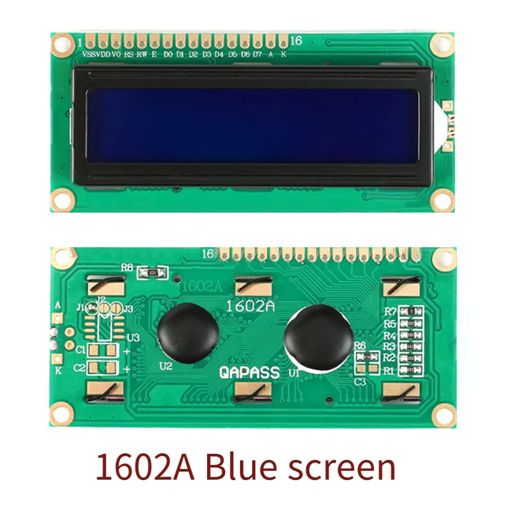 

1602 LCD Screen Module LCD Screen LCD Screen 5V LCD Module Display Blue/Yellow Green Backlight LCD Module Shield