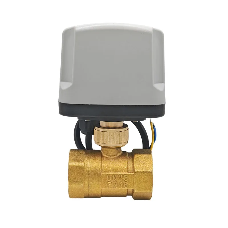 3-4s Quick-open Electric Ball Valve DN15-DN50 Female Thread Brass IP65 Waterproof Motorized 2-Port Valve AC/DC 12V 24V 110V 220V