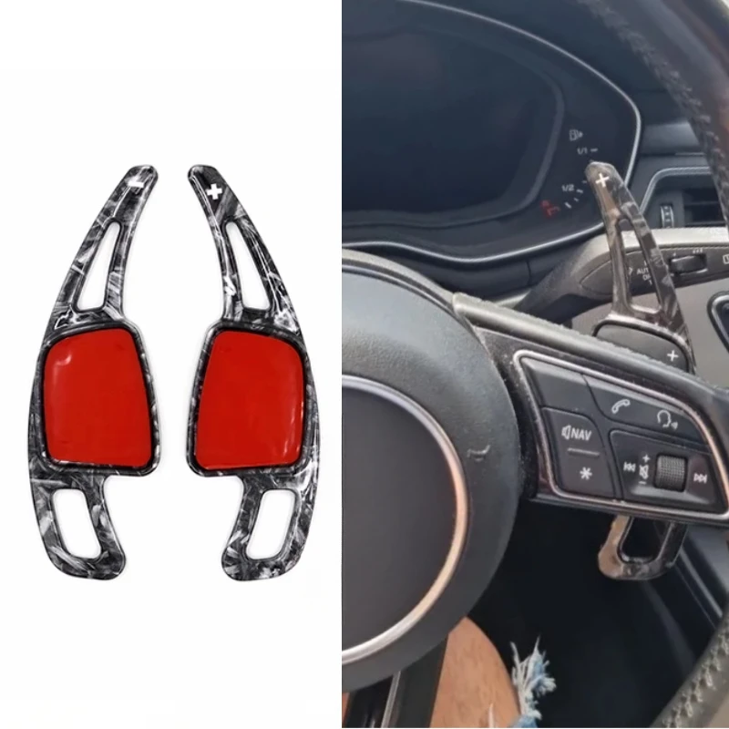 

2pcs/lot Steering Wheel Shift Paddle Shifter fit For Audi A3 A4 A5 S3 S4 S5 SQ5 SQ7 Q2 Q3 Q5 Q7 TT TTS ABS Carbon