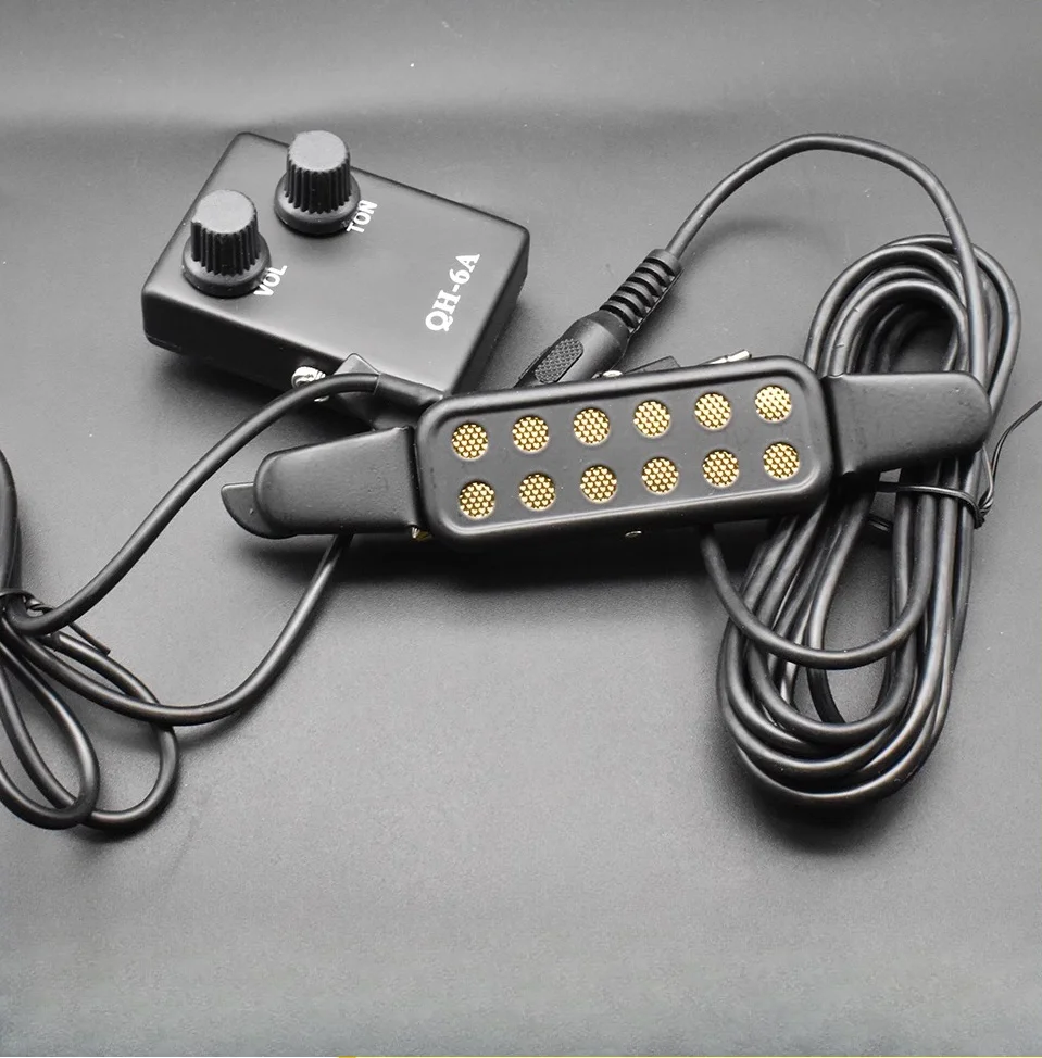 QH-6A 리버브 앰프 사운드홀 픽업이 포함된 포크 어쿠스틱 기타 픽업