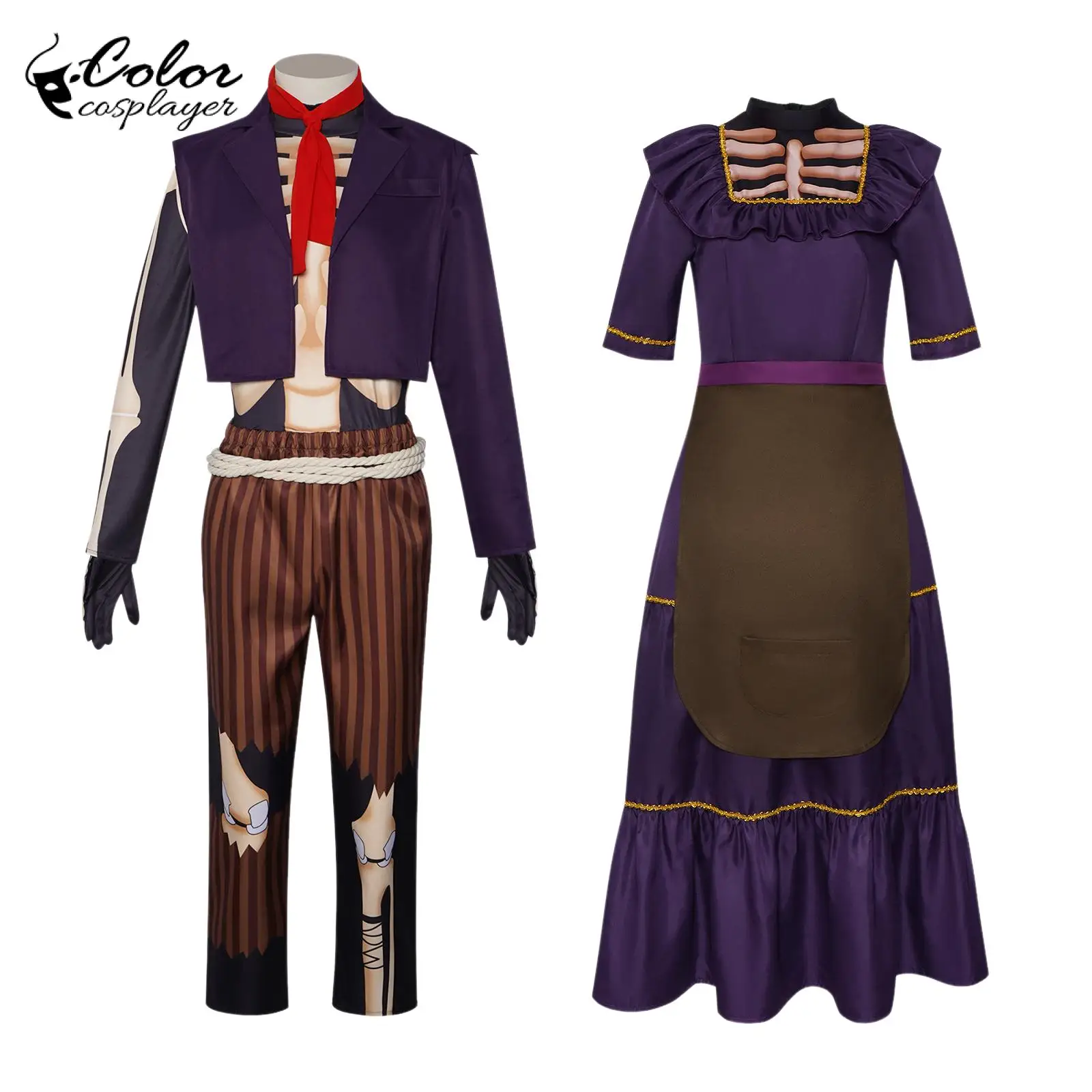 

Color Cosplayer Melda Gown Halloween Great-Great-Grandmother Dress Day of The Dead Cosplay Costume Ector Suit Festival Dress Up