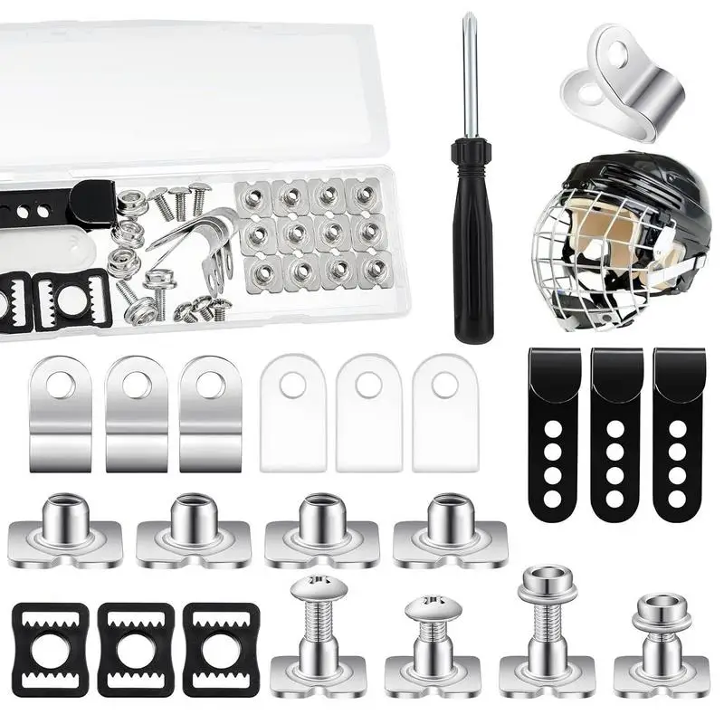 Hockey Replacement Parts Stainless Steel Repair Kit Multiple Replacement Parts Hardware Kit Sports Supplies Including J Clips