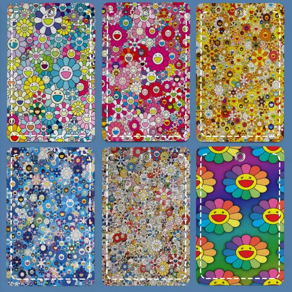 

M Murakami Takashi A An Homage To Monopink 1960 Card Holde Applicable To Credit Cards Bus Card Soft Leather Rectangular Keychain