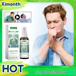 Lung Herbal Cleanser Spray Improve Breathing Congestion Anti Snoring Relief Cough Dry Throat Treatment Lung Support Detox Spray