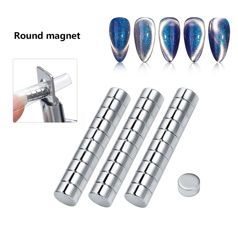 10Pcs Small Magnets False Tips Edge Cutters Tip Magnet Manicure Tool for Acrylic Nails Professional Nail Art Clipper