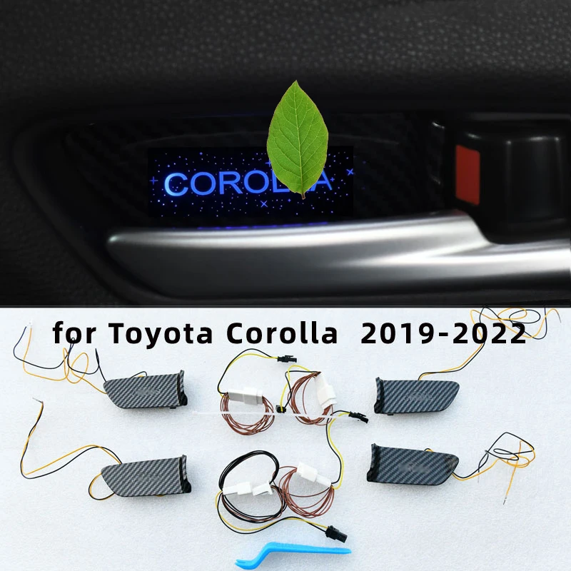 

for Toyota Corolla 2019 2021 2020 2022 ​Door Bowl Armrest Atmosphere Light Interior LED Blue Door Bowl Handle Frame Light