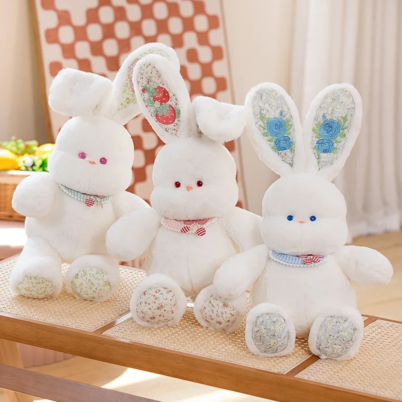 Cute Rabbit Plush Toy Soft Stuffed Animal Cartoon Long Ear Bunny Doll Baby Appease Pillow Cute Room Decor Children Birthday Gift