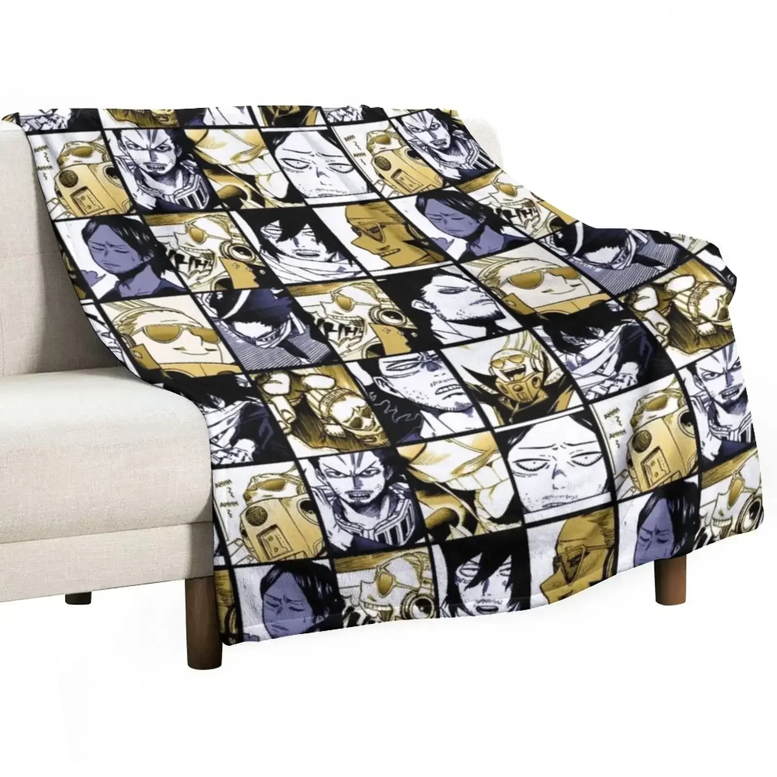 Aizawa and Present Mic- Mix collage color version Throw Blanket for winter Sleeping Bag Blankets