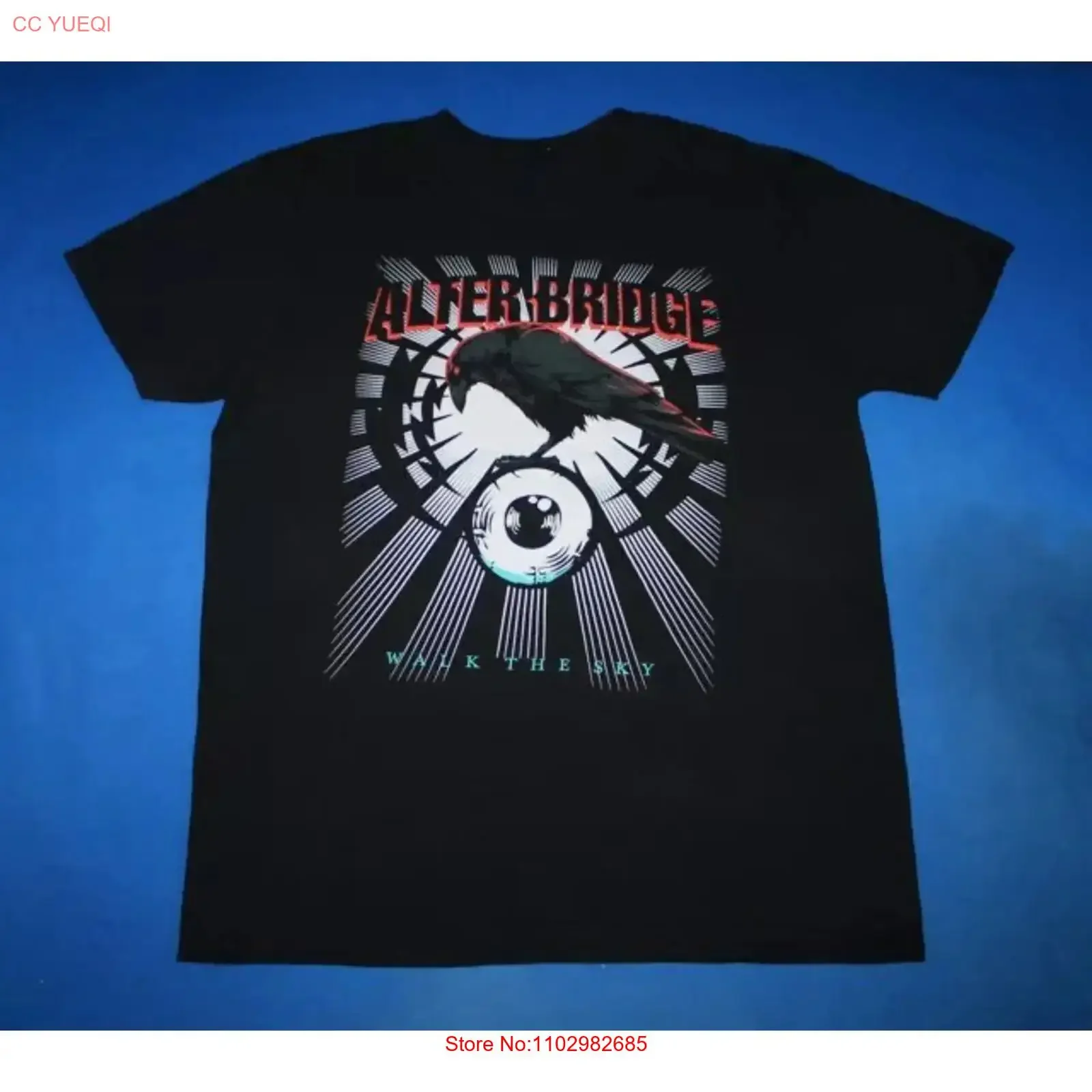 Camiseta Vintage VTG Alter Bridge Band Walk the Sky para Concerto, Tamanhos S a 5XL TU158, Lavada, Esticada, Unissex, Roupas de Designer, Ligeiramente Usada
