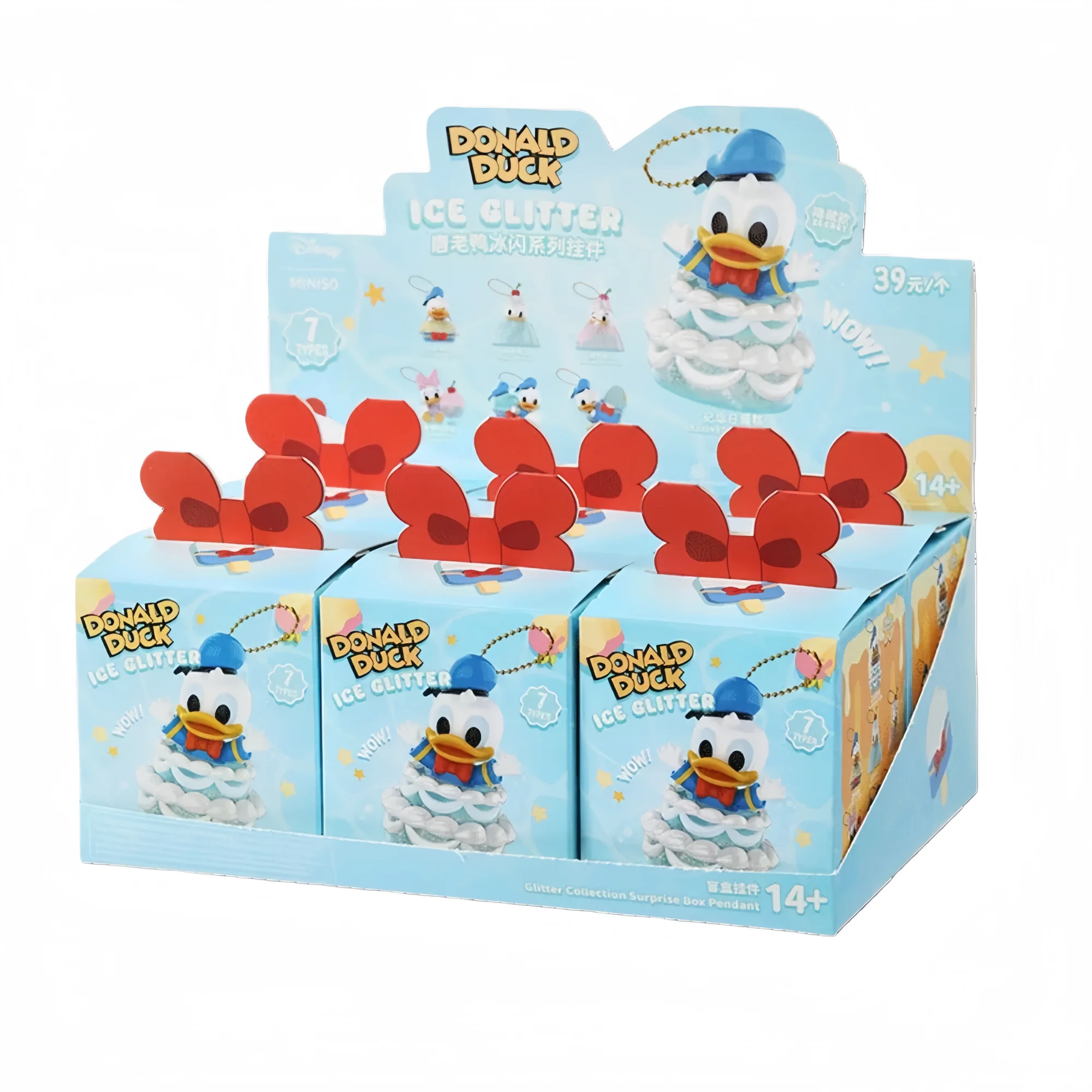 

Disney Donald Duck Ice Glitter Blind Box PVC ABS Material Guess Bag Mysterious Box Toys Collection Decor Kids Birthday Gifts