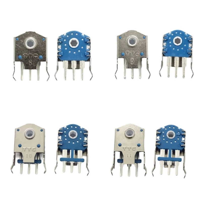 Codificador rueda ratón giratorio 2 piezas, sellado a prueba polvo para PC, 8mm, 9mm, 10mm, 11mm, 76 millones rejillas