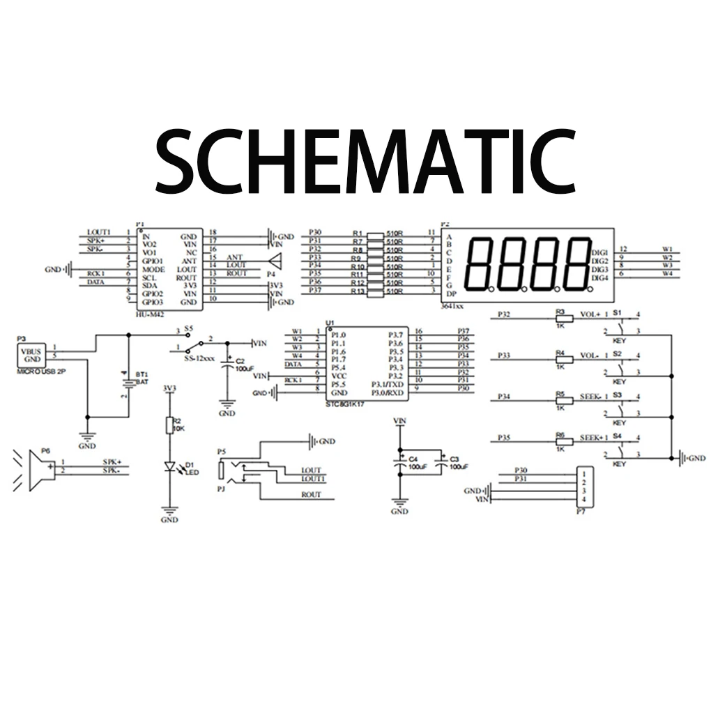 Цифровой ламповый дисплей ABS для удобного оборудования для просмотра радиоканалов Комплект FM-радио в сборе