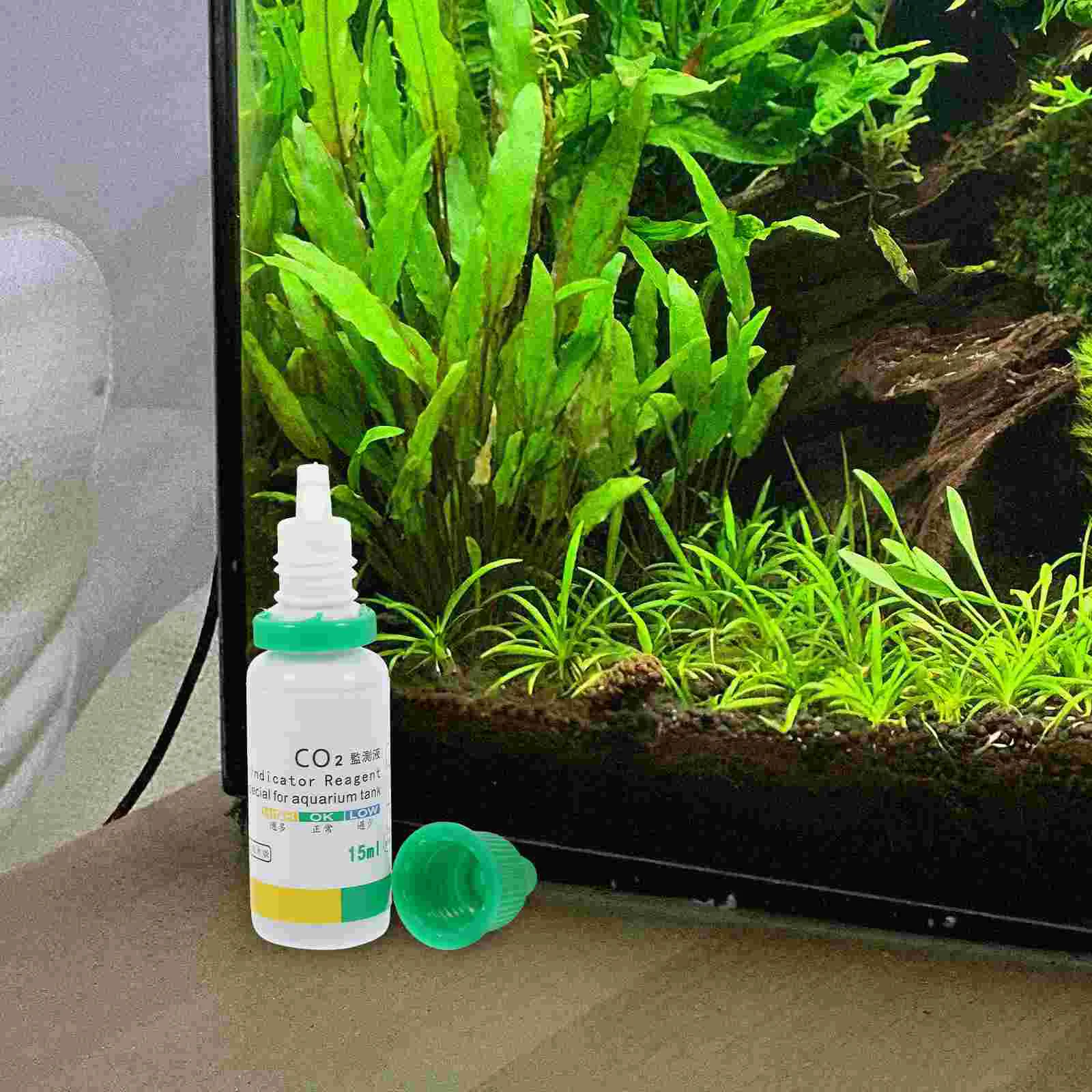 CO2 Detection Solution Fish Tanks Aquarium Testing Planted Indicator Solutions Kit