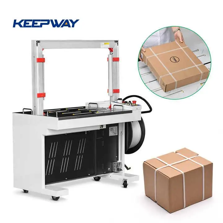 

Automatic Strapping Machine for Carton Box Packing 5mm PP Band High Table