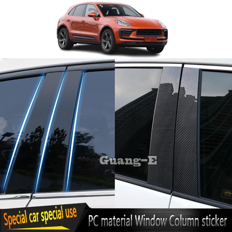 

Car PC Material Pillar Post Cover For PORSCHE Macan 2014 2015 2016 2017 2018 2019 2020 2021 2022 2023 Stickers Accessories 6PCS