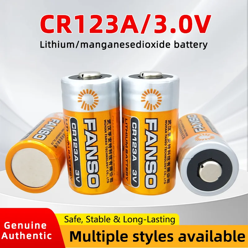 FANSO CR123A Camera, thermostat, gas detector, monitor, smart water meter, alarm, 3V lithium battery