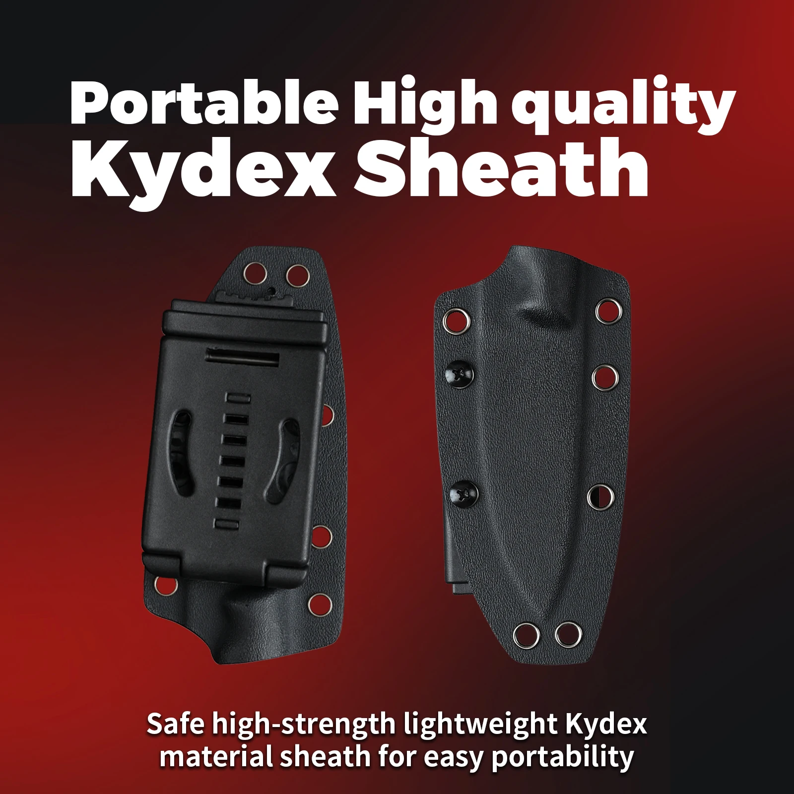 Pisau SDOKEDC DC53 Pisau Tetap Baja Pegangan Micarta dengan Sarung Kydex untuk Pria EDC Bertahan Hidup Berkemah Luar Ruangan