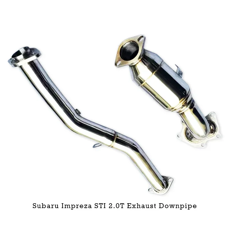 Section High flow Pipes branch downpipe Exhaust Pipe with for Impreza STI 2.0T 2003-2007