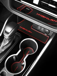 For Toyota Highlander XU70 KLUGER 2020 2021 2022 Car Non-slip Door Slot Mat PVC Water Coaster Anti-dirty Pad Auto Accessories
