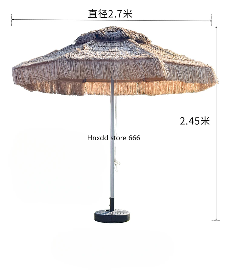 Outdoor parasol simulation thatch umbrella agritainment scenic pastoral middle column umbrella