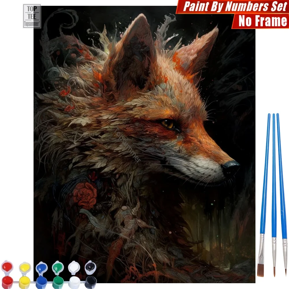 Fox Colorful Fur Di…