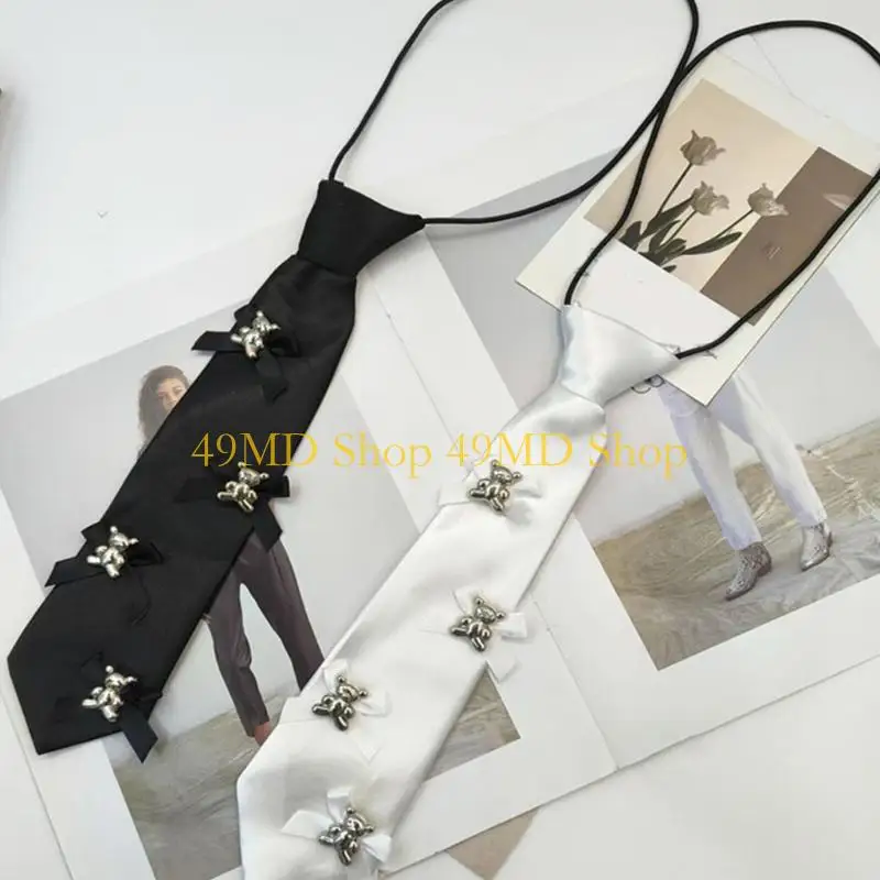 49md-黒ネクタイ-フォーマル-カジュアルな機会のためのソフト-ネックウェア肌に優しいデザイン