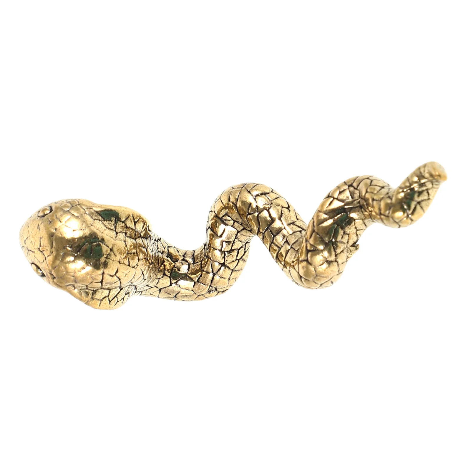 Animals Snake Ornaments Desktop Accessories Miniature Adornment Brass Office Trash Can