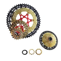 TESNO Freewheel for MTB Road BicycleBike Part Cassette for HG Hub Structure Sprocket Flywheel 8S 9101112 Speed11-28-40-42-50-52T