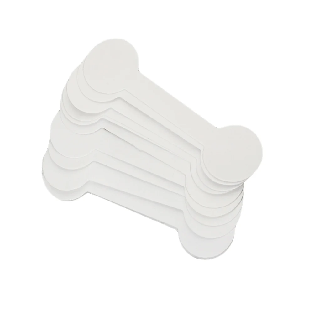 

300 Pcs Self Adhesive Labels Jewelry Keyring Square Blank White Price Tags for Necklace Display Hanging File Folder Tag
