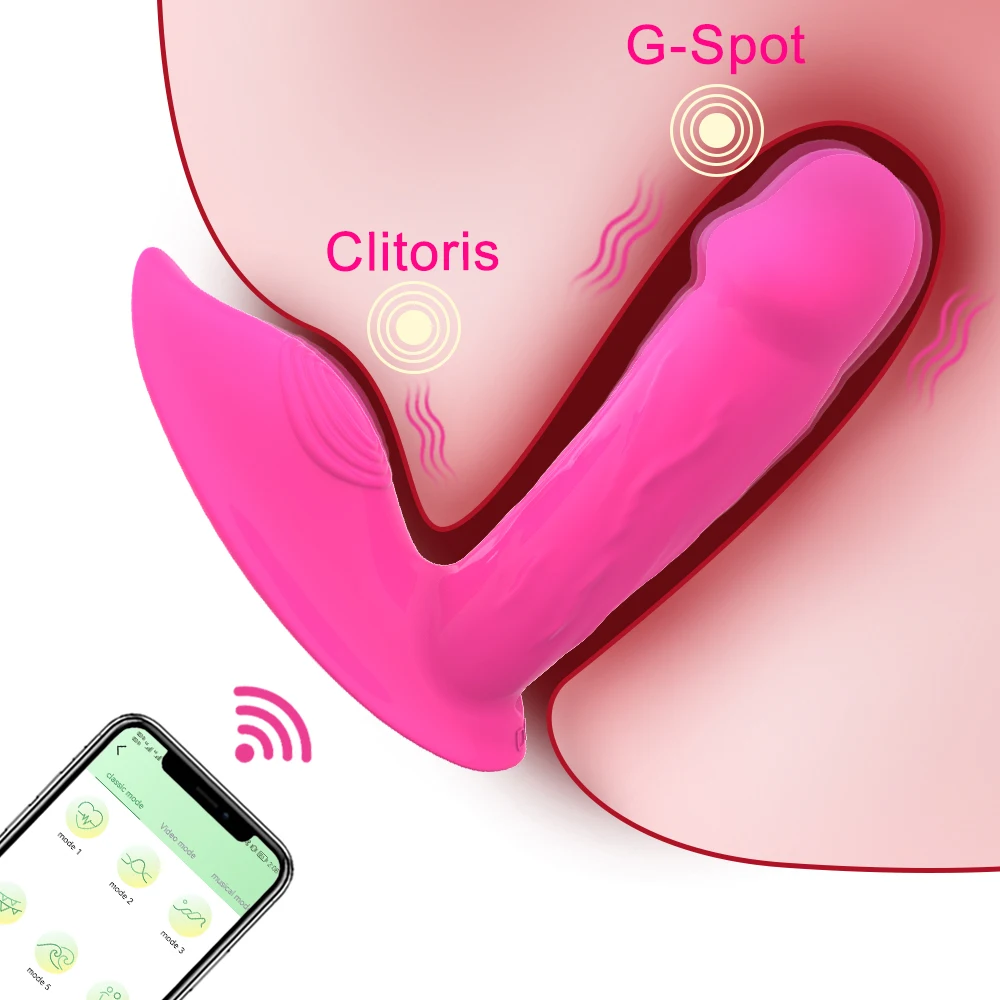 여성용 G 스팟 웨어러블 진동기, 무선 블루투스 클리토리스 자극기, 여성 딜도 착용, 진동 팬티, 성인 섹스 토이