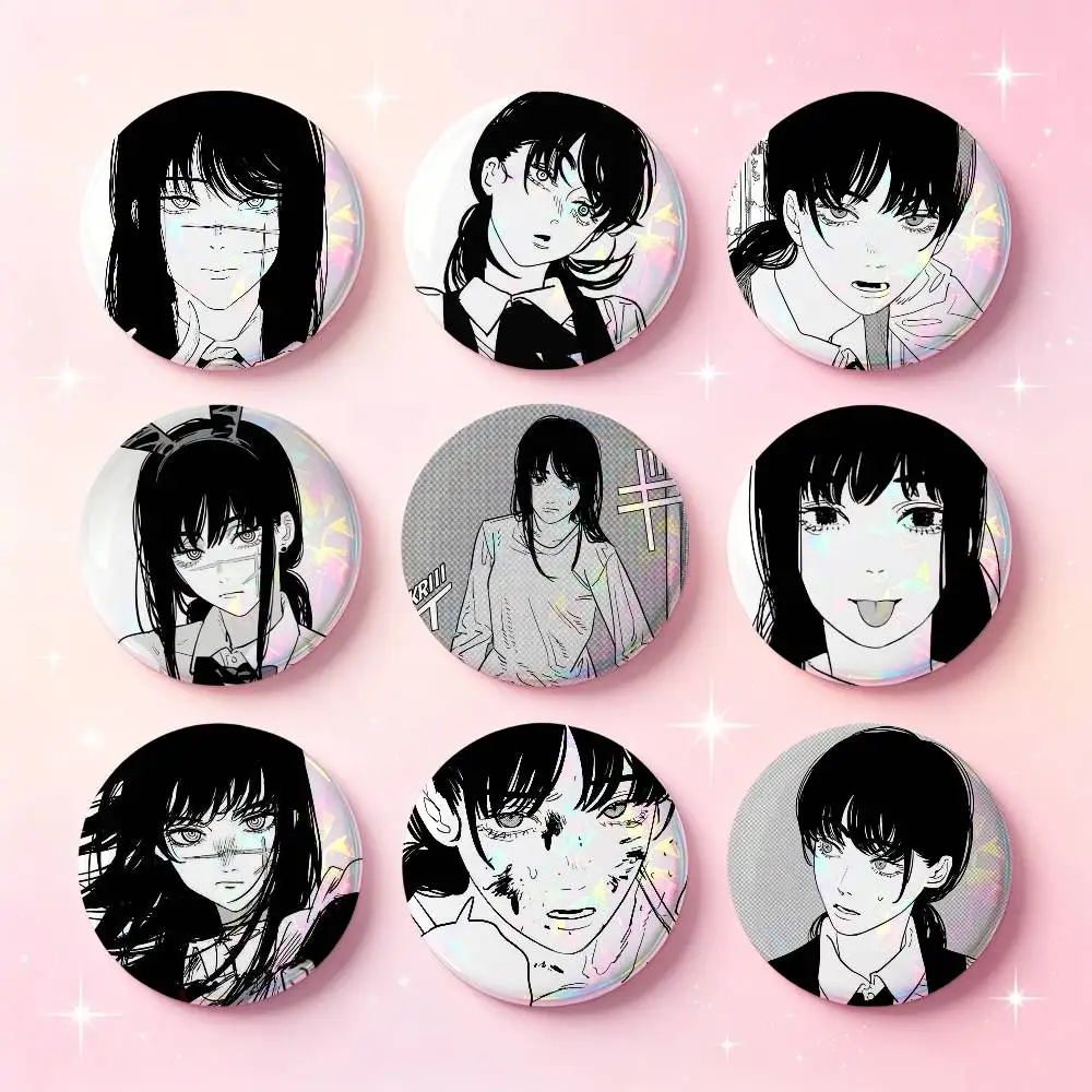 Asa Mitaka Anime Figure Badges Button Round Creative Pin Brooch Badge Bag Decor Accessories Fans Collect Friends Gifts