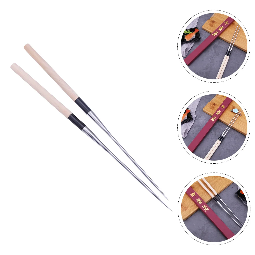 

2 pcs Stainless Steel 304 Lightweight Portable For Travel Home Use Sushi Chopsticks Practical Chopsticks Home Storage Utensils