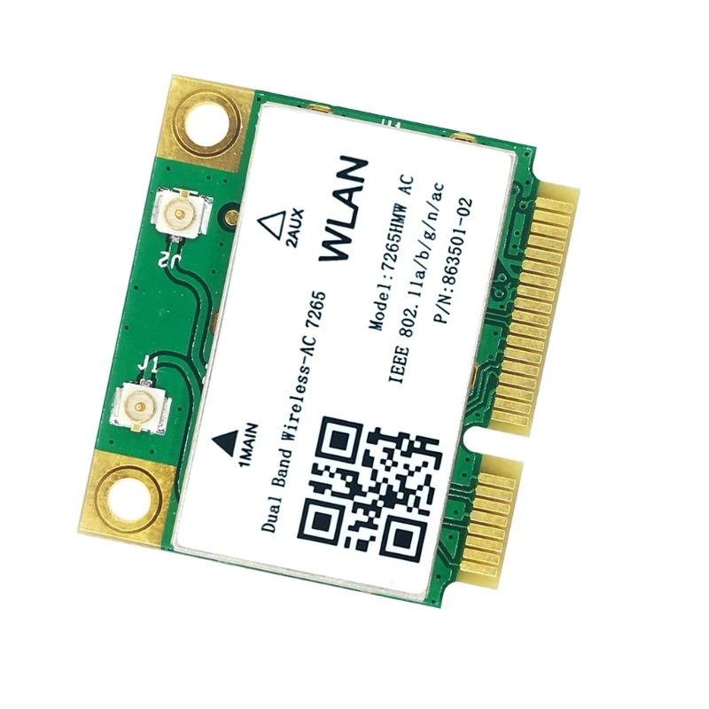 デュアルバンド 2.4G/5Ghz AC7265 ワイヤレス MINI PCI-E WIFI カード 互換 4.2 1200Mbps 7265HMW 802.11AC ラップトップ用