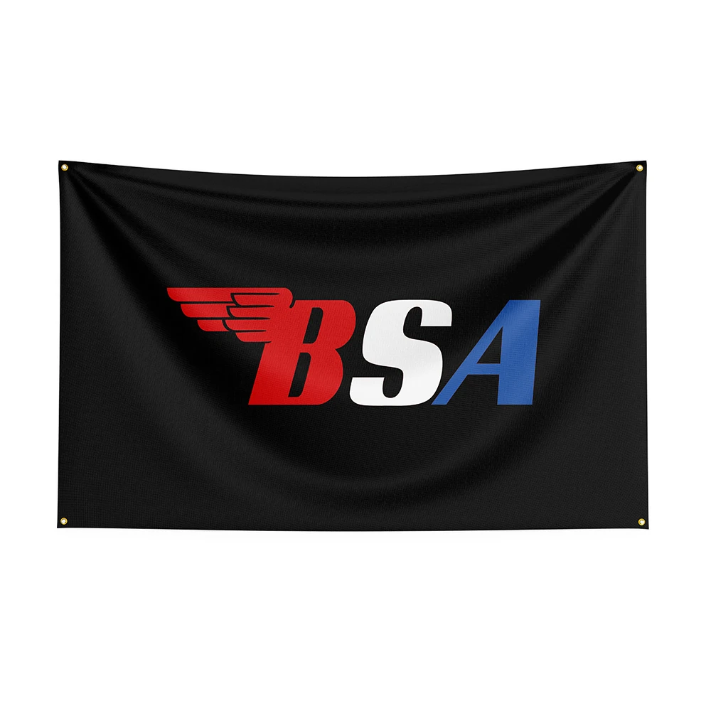 

90x150cm Bsas Flag Polyester Printed Racing Motorcycle Banner For Decor