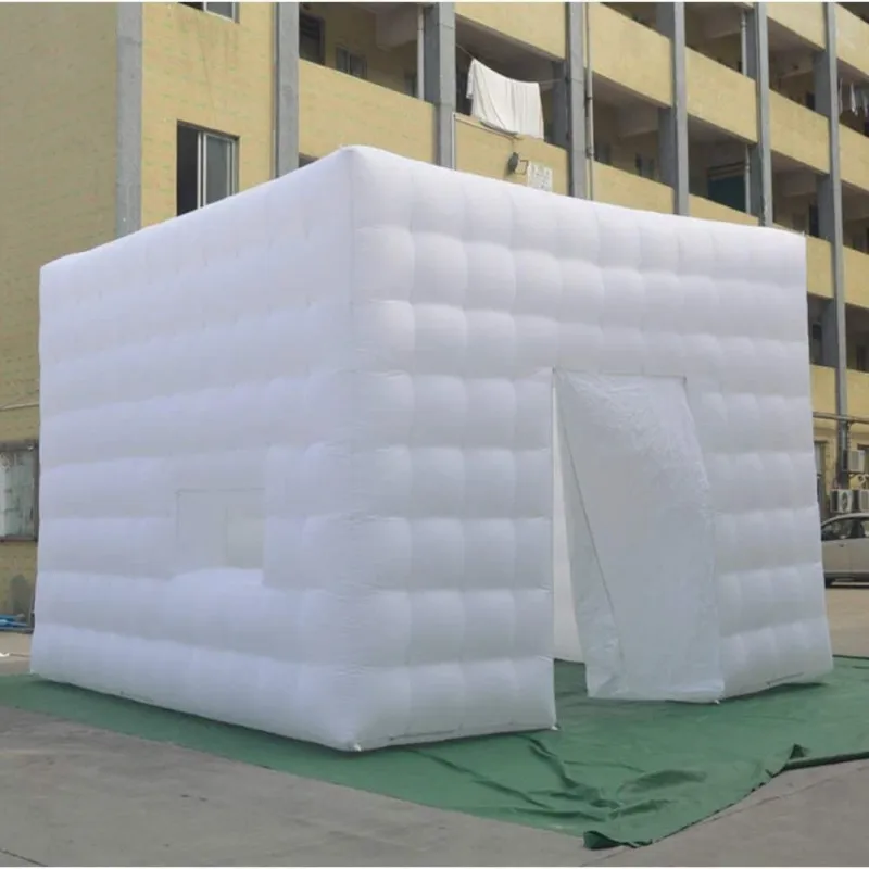 

SAYOK White Inflatable Photo Booth Tent Prop Inflatable Air Cube Tent Backdrop House for Event Party Wedding Show Exhibition