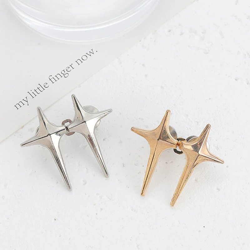 Cross Star Waist Buckle Adjustable Detachable Pants Clips Trendy Waist Tightener Nail-free Metal Button Snaps For Jeans Decor