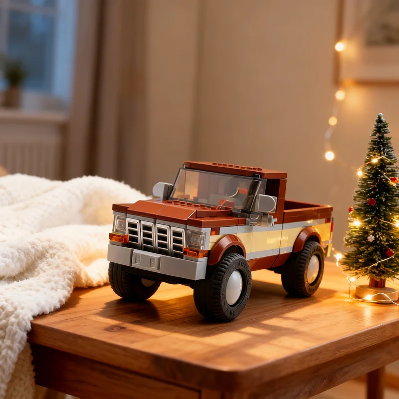 240pcs MOC city Champions 1978 Built Tough F-150 Model Christmas Gift Decorative Home Decor Room Decoration Tabletop Ornament