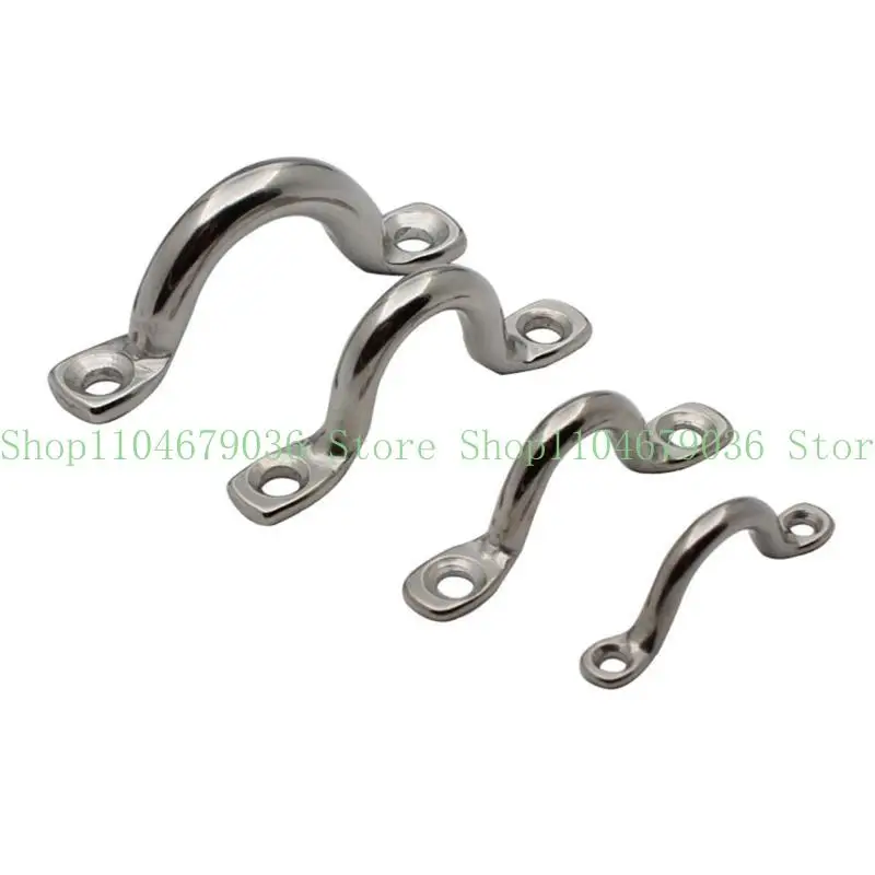 Stainless Steel Bimini Boat Top Pad Eye Deck Loop Strap Tie Down Point Footman Loop Used for Kayak Canoe Rigging