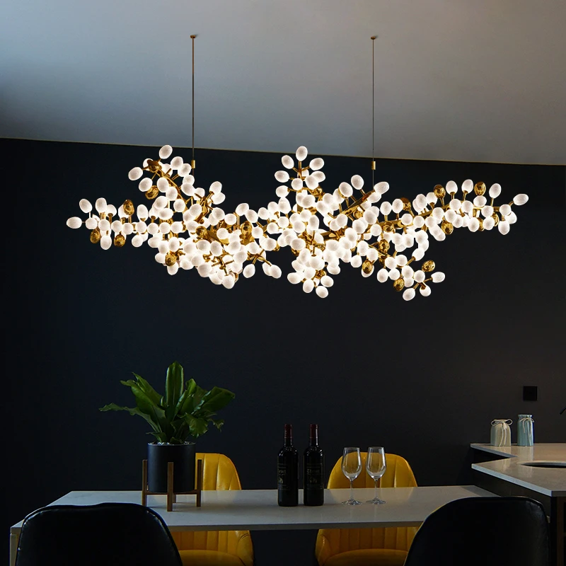 Modern Luxury Hanging Chandelier For Loft Dining Room Kitchen Bar Living Room Long Chandeliers For Dining Table Pendant Lights