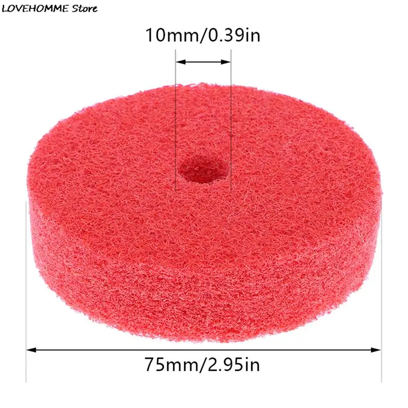 Roue de polissage en Nylon, 3 pouces, 75mm, pour le polissage du métal, du bois, du plastique, accessoires pour outils électriques